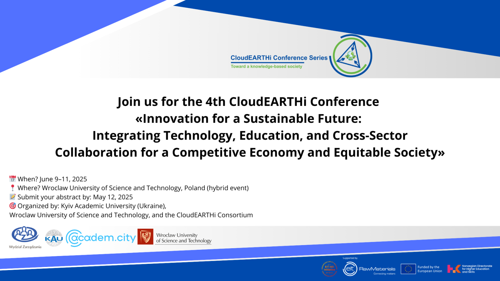 CloudEARTHi conference “Innovations for a sustainable future”