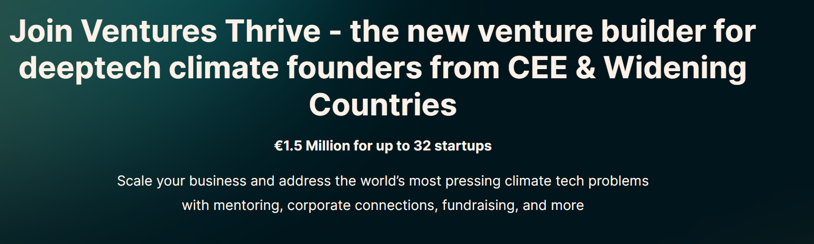 Join Ventures Thrive — a new venture incubator for startups in the field of high technology