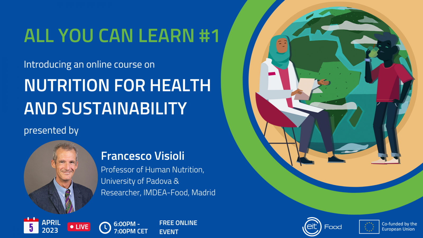 We invite you to a series of lectures on Nutrition for Health and Sustainable Development.